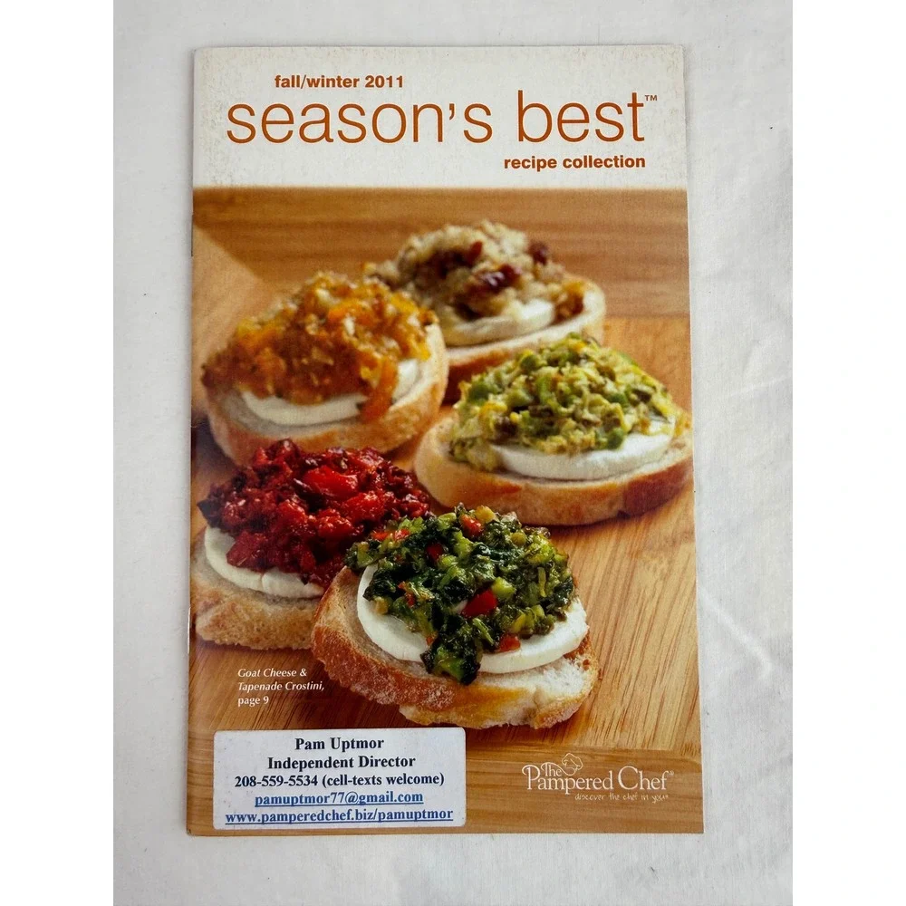 Pampered Chef Season's Best Recipe Booklets Lot of 5 Cookbooks‎ 2011-2020 Mixed